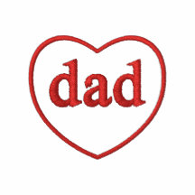 Coeur brodé de papa