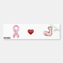 coeur, cancer du sein, autocollant de muscle adhésif pour voiture
