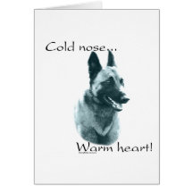 Coeur chaud de nez froid de Malinois de Belge Carte De Vœux