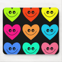 Coeur coloré tapis de souris