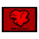 Coeur criqué anti Valentine à customiser Cartes De Vœux