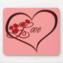 Coeur d'amour - Mousepad Tapis De Souris