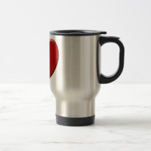 Cœur d'amour rouge tasse