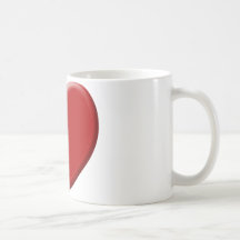 Cœur d'amour rouge valentin tasse à café