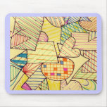 Coeur d'amusement sur Mousepad bleu Tapis De Souris