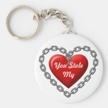 Coeur dans les chaînes Keychain Porte-clés