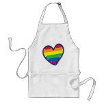 Coeur d'arc-en-ciel de gay pride tablier
