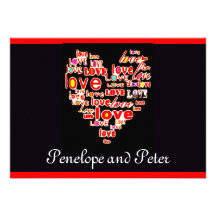 Coeur d'arc-en-ciel du rouge du faire-part RSVP d'