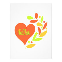 Coeur de ballet bristols personnalisés
