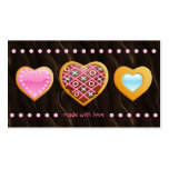 Coeur de biscuits de carte de visite de boulangeri