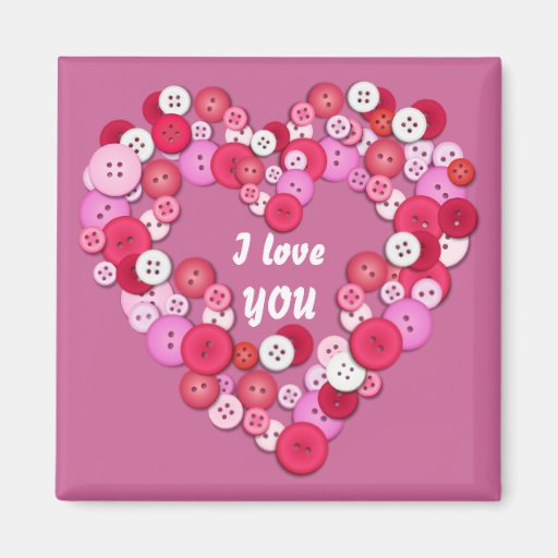 Coeur de Buttonised Magnets Pour Réfrigérateur
