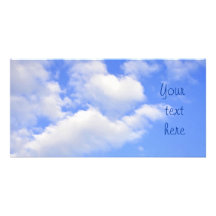 Coeur de carte de nuages cartes avec photo