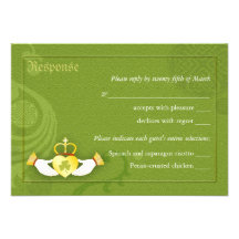 Coeur de Claddagh d'Irlandais épousant les cartes  Cartons D'invitation Personnalisés