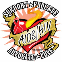 Coeur de classique d'AIDS/HIV Photo En Découpe