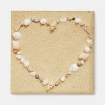 Coeur de coquillage magnets