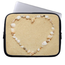 Coeur de coquillage housses pour  ordinateur portable