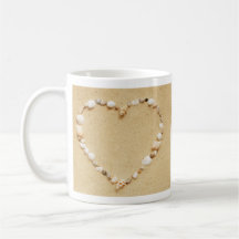 Coeur de coquillage tasse à café