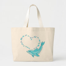Coeur de dauphin sac fourre-tout