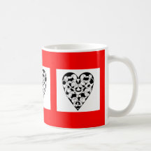 Coeur de dentelle tasses à café