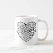 Coeur de diamant tasse à café