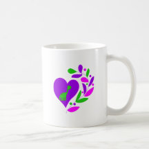 Coeur de dinosaure tasse à café