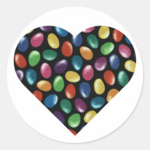 Coeur de dragée à la gelée de sucre autocollant