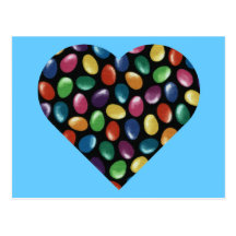 Coeur de dragée à la gelée de sucre carte postale