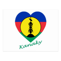 Coeur de drapeau de Kanaky Cartes Postales