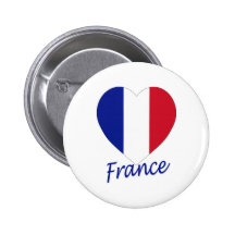 Coeur de drapeau de la France Pin's