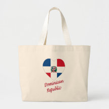 Coeur de drapeau de la République Dominicaine avec Sac