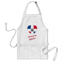 Coeur de drapeau de la République Dominicaine avec Tablier