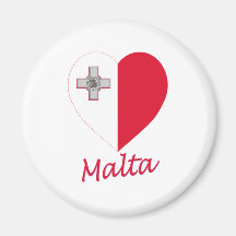 Coeur de drapeau de Malte Aimants