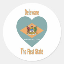 Coeur de drapeau du Delaware Adhésifs