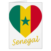 Coeur de drapeau du Sénégal Carte