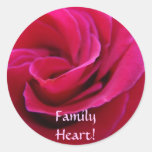 Coeur de famille ! spirale de fleur de rose de ros