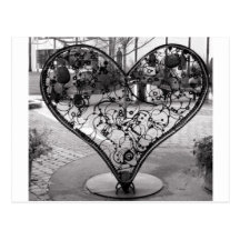Coeur de fil cartes postales