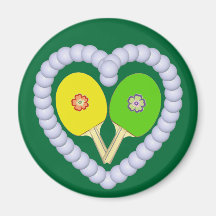 Coeur de fleur de ping-pong de YG Aimant Pour Réfrigérateur