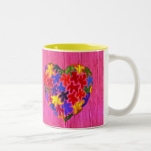 Coeur de kaléidoscope tasse à café