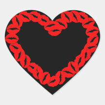 Coeur de Kissy Autocollant En Cœur