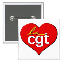 Coeur de la La CGT Badge