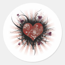 Coeur de la mort autocollant