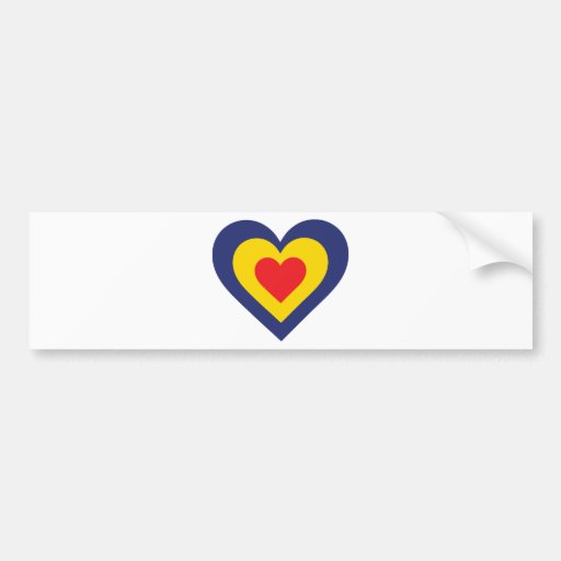 Coeur de la Roumanie Autocollant Pour Voiture