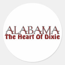 Coeur de l'Alabama des autocollants de Dixie