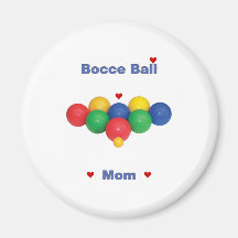 Coeur de maman de boule de Bocce Magnets Pour Réfrigérateur