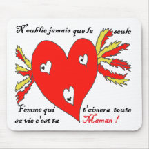 COEUR DE MAMAN.png Tapis De Souris