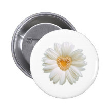 Coeur de marguerite badge avec épingle
