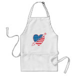 Coeur de patriote de badminton tabliers