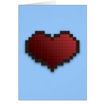 Coeur de pixel carte de vœux