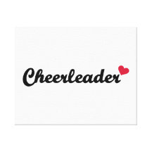 Coeur de pom-pom girl impressions sur toile