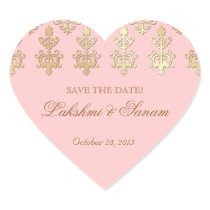 Coeur de rose d'autocollant de mariage de date d'é autocollants